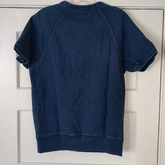 J Crew Wallace And Barnes Shirt Sleeve Shirt Small Indigo Blue - Picture 5 of 10
